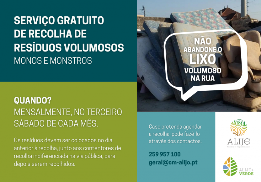 Servi&ccedil;o Gratuito de Recolha de Res&iacute;duos Volumosos