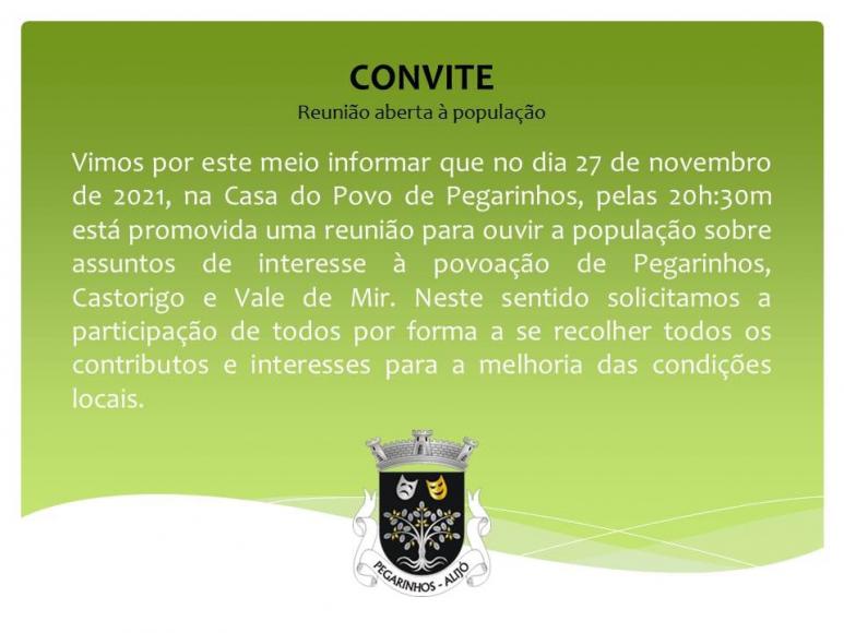 Reuni&atilde;o aberta &agrave; popula&ccedil;&atilde;o