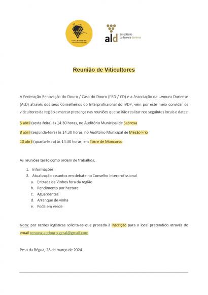 Reuni&atilde;o com viticultores durienses