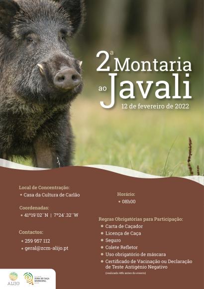 Munic&iacute;pio de Alij&oacute; promove Montaria a 12 de fevereiro